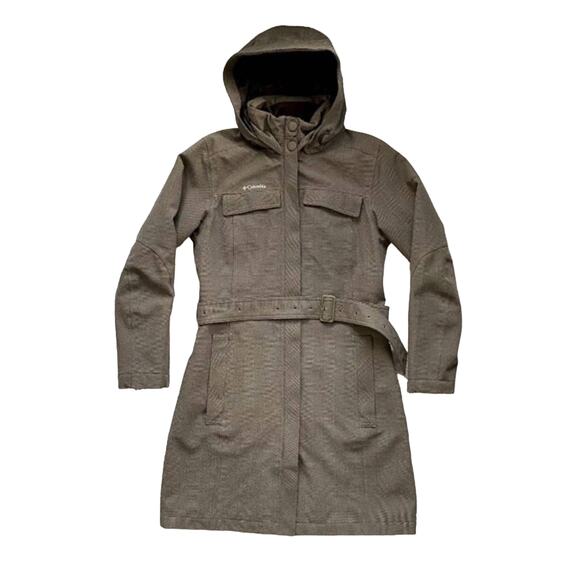 Columbia Titanium Waterproof Belted Jacket with Detachable Hood Size S - Picture 1 of 14